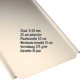 Felsplaten PD-510-S Vlak, Licht ivoorkleurig, met ingebedde technische gegevens