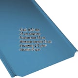 Felsplaat PD-510-S Vlak in Gentiaanblauw (RAL 5010) met ingebedde productgegevens