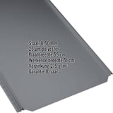 Staande felsplaat PD-510-S Vlak, grafietgrijs, met ingebedde productdetails zoals materiaal en dikte