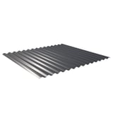 Golfplaat 18/1064 antracietgrijs, 0,50 mm, polyestercoating, hoofdaanzicht schuin van boven