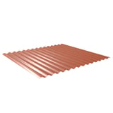Golfplaat 18/1064 Koperbruin (RAL 8004) van staal 0,75 mm, 25 µm polyestercoating, hoofdaanzicht