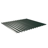 Golfplaat 18/1064 mosgroen (RAL 6005) van staal, 0,50 mm dik, met Puramid-coating