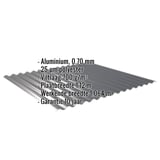 Golfplaat 18/1064 aluminium 0,70 mm Antracietgrijs met ingebedde specificaties