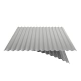 Golfplaat 18/1064 aluminium 0,70 mm Zilver-Metallic, deels omgevouwen met vlies