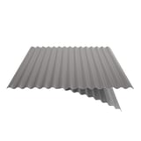 Golfplaat 18/1064 aluminium 0,70 mm, grijs, met anti-condensvlies, onderzijde gedeeltelijk zichtbaar