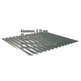 Golfplaat 18/1064 aluminium 0,70 mm mosgroen met ingebouwde specificaties