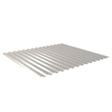 Golfplaat 18/1064 aluminium 0,70 mm Zilver-Metallic, bovenaanzicht schuin