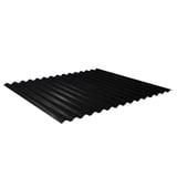 Golfplaat 18/1064, zwart (RAL 9005), 0,50 mm staal, 35 µm matpolyester coating, hoofdweergave