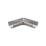 Dakgoot binnenhoek 90° van staal, grijs aluminiumkleurig RAL9007, hoofdweergave