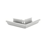 Dakgoot buitenhoek 90 graden van staal, Zilver-Metallic RAL 9006, vrijstaand