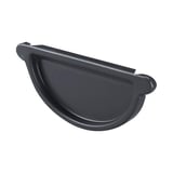 Rinnenendstuk van staal, grafietgrijs (RAL 7024), met 50 µm Polyurethaan coating, Niagara