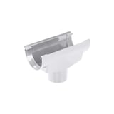 Gootuitloop van grijs PVC van Plastmo, hoofdaanzicht