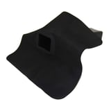 Regenwaterafvoer van zwart EPDM, 1,30 mm dik, met vierkante opening, hoofdaanzicht