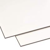 HPL plaat 6 mm, zuiverwit, twee platen gestapeld