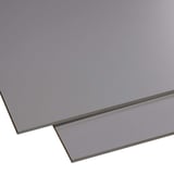 HPL plaat 8 mm donkergrijs, twee platen licht over elkaar liggend, hoofdweergave