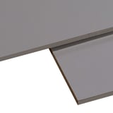 HPL plaat 8 mm donkergrijs, detailweergave van de randen en het oppervlak
