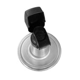 Kabeldoorvoer DACHPROTECT, aluminium, zwart en zilver-metallic, bovenaanzicht in de opening