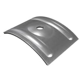 Kalot profiel 177/51 van blank aluminium, gebogen met bevestigingsgat in het midden