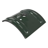 Kalot aluminium profiel 18/1064 Chroomoxydegroen RAL 6020, hoofdaanzicht, licht gebogen met schroefgat