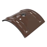 Kalot profiel 18/1064 aluminium sepiabruin RAL 8014, bovenzijde met boring