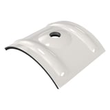 Kalot profiel 18/1064 van aluminium Grijswit RAL 9002 met centrale boring
