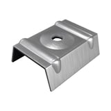 Kalot profiel 33/500 van blank aluminium met boring, hoofdaanzicht