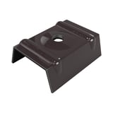 Aluminium kalot profiel 33/500 in chocoladebruin RAL 8017, bovenaanzicht