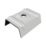 Kalot profiel 33/500 van aluminium in Zilver-Metallic (RAL 9006) met boorgat, hoofdaanzicht
