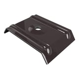 Kalot profiel 35/207 van aluminium in Chocoladebruin (RAL 8017) met centrale boring, hoofdaanzicht