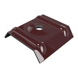Kalot profiel 45/1000 van aluminium in Wijnrood (RAL 3005) met boorgat, hoofdweergave