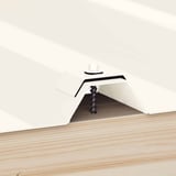 Kalot profiel 45/333M van aluminium in zuiverwit (RAL 9010) gemonteerd op een dakplaat