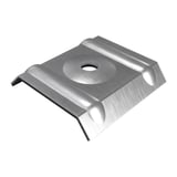 Kalot profiel 76/18 van blank aluminium, bovenzijde met boring, hoofdweergave