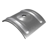 Kalot profiel 76/18 golf van blank aluminium, bovenzijde met boring