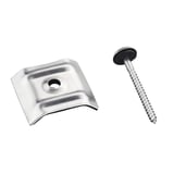 Kalot en schroef blank aluminium voor profiel 70/18 en 76/18