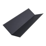 Gootstuk grafietgrijs (RAL 7024) van staal, 0,50 mm dik, met 25 µm polyester coating, hoofdaanzicht