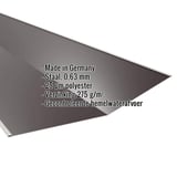 Kilgoot staal 0,63 mm chocoladebruin RAL 8017 met 25 µm polyestercoating en ingebedde specificaties