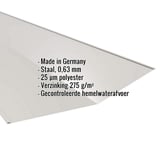 Kilgoot Zilver-Metallic met ingebedde gegevens over materiaal, dikte en coating