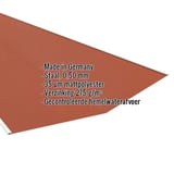 Kilgootplaat Terracotta 0,50 mm met matpolyester coating, productgegevens getoond