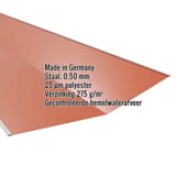 Kilgoot Koperbruin RAL 8004 met 25 µm polyestercoating, 0,50 mm staal, ingebedde productinformatie