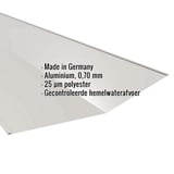 Kilgoot aluminium Zilver-Metallic, 0,70 mm, met ingebedde productgegevens over materiaal en coating