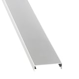 Klemdeksel van aluminium, zilverkleurig, voor A1-A3 profiel, hoofdaanzicht schuin van boven