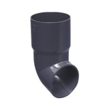 Grafiet PVC regenpijpafsplitsing van Plastmo, 90 graden hoek