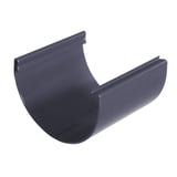 Grafiet PVC gootverbinder van Plastmo, halfronde vorm