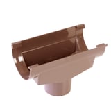 Bruin PVC gootuitloopstuk van Plastmo