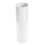 Witte PVC regenpijp, cilindrisch gevormd
