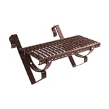 Looprooster set van verzinkt staal, chocoladebruin (RAL 8017), met antislip oppervlak en beugels