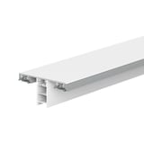 Mendiger middenprofiel, wit, aluminium en kunststof, detailweergave van de profielstructuur
