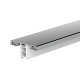 Mendiger middenprofiel, donkergrijs aluminium met witte kunststof onderbouw, hoofdaanzicht