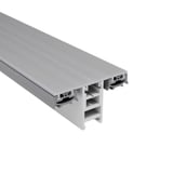 Mendiger middenprofiel 16 mm, blank aluminium en kunststof, doorsnede met kamers en afdichtingen
