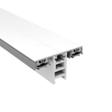 Mendiger middenprofiel 16 mm, wit, aluminium en kunststof, detail van de profielstructuur